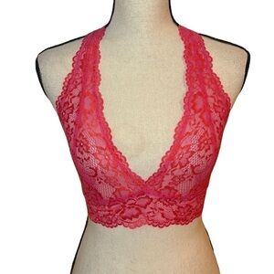 NWT Savage X Fenty by Rihanna Pink & Orange Floral Lace Bralette Sz-XS